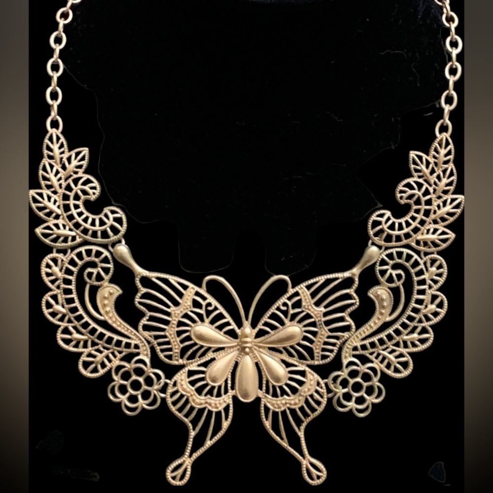 One Of A Kind Large Statement Butterfly Necklace